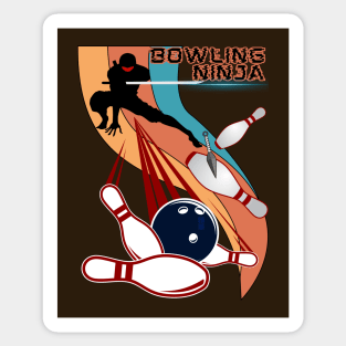 Bowling Ninja - Funny Ninja Sticker